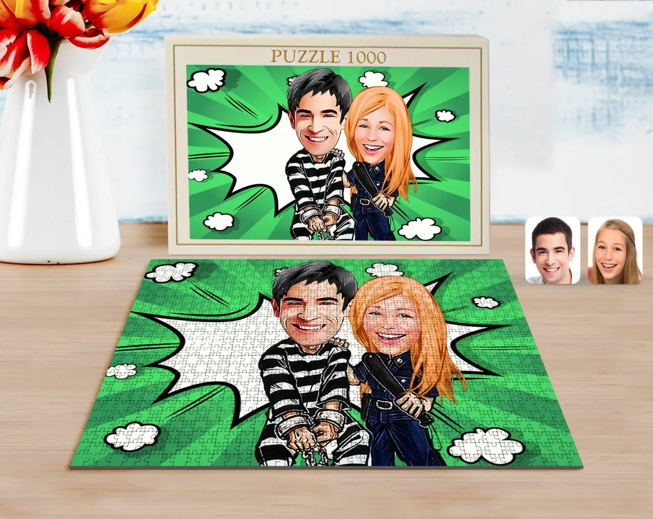 

Personalized Valentine Caricature of 1000 Piece Professional Puzzle-7