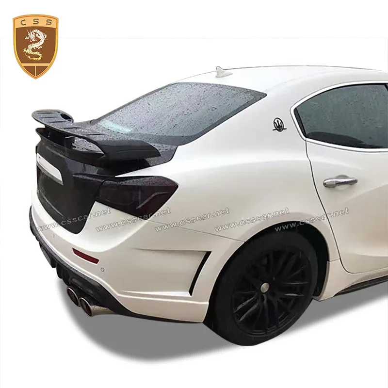 

For 2013-2020 Maserati Ghibli Real Carbon Fiber Engine Hood CSS Design Front Bumper Body Kits CSSYL Auto Accessories 00424