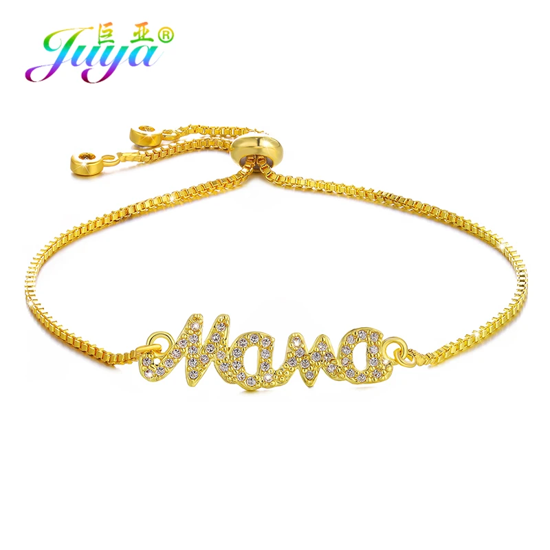 Gold Juya Прямая поставка, женские браслеты, золото/серебро, браслеты с подвесками для женщин, ручная работа, Mama Boy, браслеты для девочек, ювелирные изделия для дружбы - Окраска металла: Gold