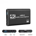 4K USB 3,0 видеокарта захвата HDMI-совместимый 1080P 60fps HD видеорегистратор захват для захвата груди игровой карты живой
