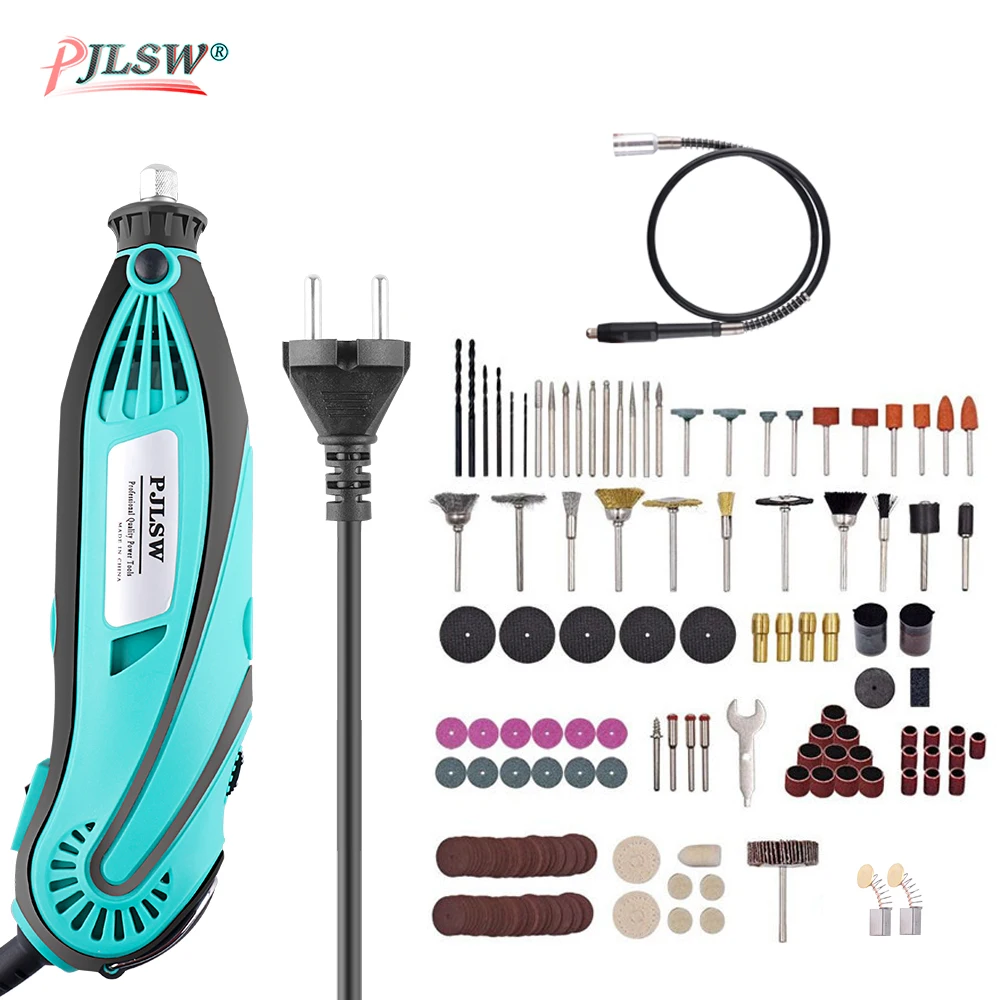 Электрическая мини-ДРЕЛЬ Dremel, 110 В/220 В, 130 Вт, дрель для полировки, вращающийся инструмент с переменной скоростью, электрический гравер, аксессуары, инструменты