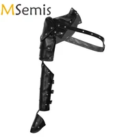 msemis women adult harness bondage one shoulder armors steampunk pu rivets armors with arm strap set cosplay costume clubwear