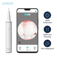 sunuo t11 pro visual electric ultrasonic dental whitener scaler teeth tartar remover smart app 500w hd endoscope cleaner tooth