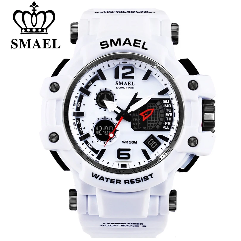 

SMAEL Men Quartz Digital Watch Mens Sport Watches Electronic Military Wrist watch Male Waterproof Clock 1509 Relogios Masculino