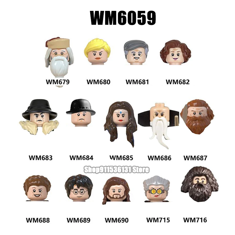 

8pcs Movie Series Super Swat Star Heros Wars Brick Mini Doll Heads Building Blocks Baby Toys For Kids Anime Figures