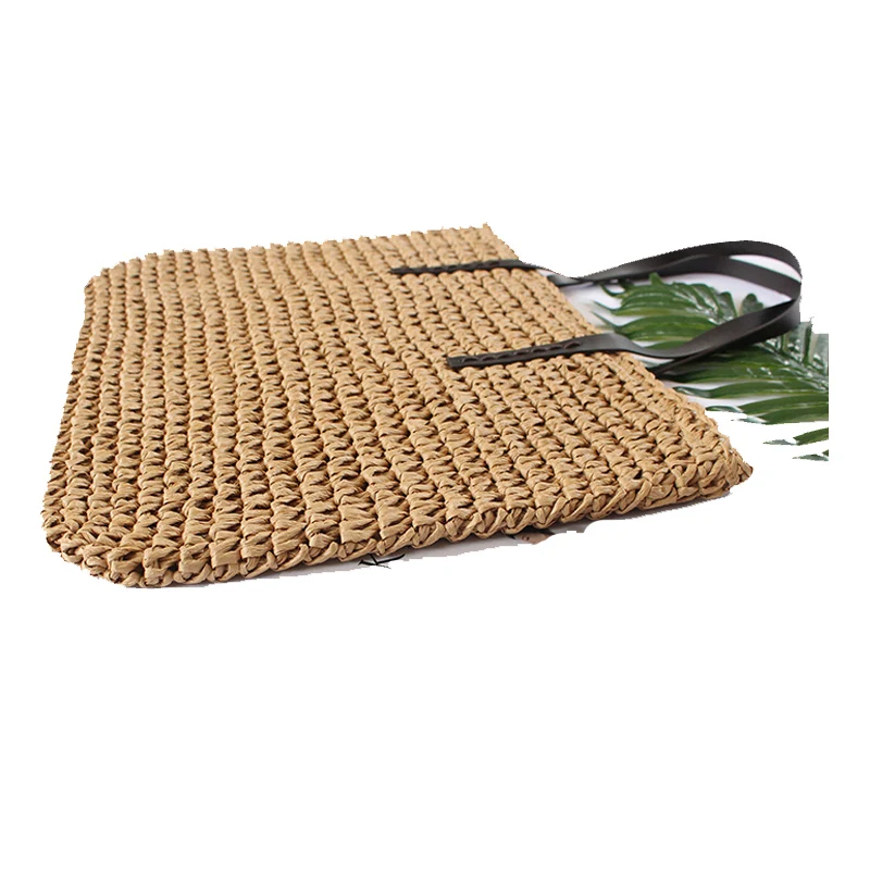 Пляжная соломенная сумка большой емкости в богемном стиле для отпуска на плечо