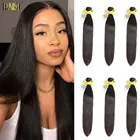 BAISI волосы Необработанные индийские натуральные волосы прямые волосы плетение 3 пучка 100% человеческих волос