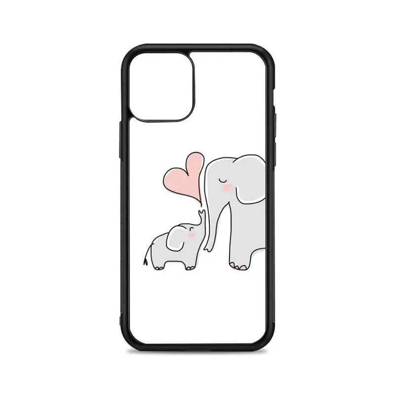 

Elephant and baby elephant Phone Cases for iPhone 12 mini 11 pro XS Max X XR 6 7 8 plus SE20 High quality TPU silicon cover