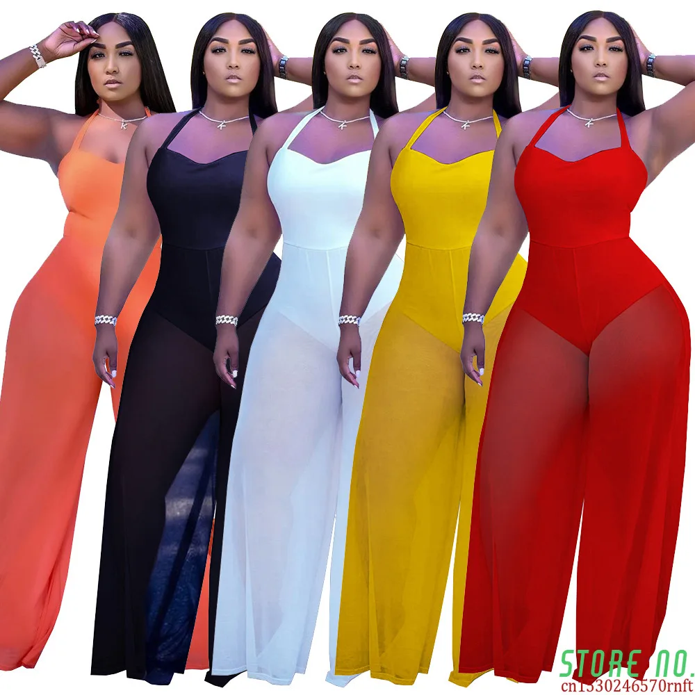 

Женские боди оптом с широкими штанинами на день рождения сексуальные Клубные наряды цельный комбинезон Прямая поставка Лето 2021