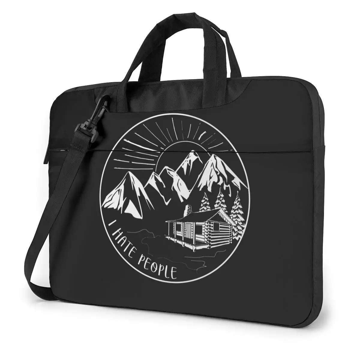 

I Hate People Laptop Bag Case Fashion Business Computer Bag Crossbody Protective Laptop Pouch