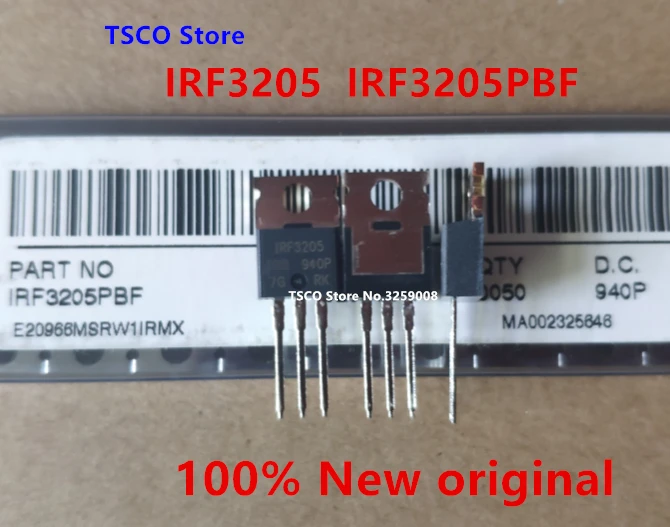 

2020+ 10-50piece IRF3205 IRF3205PBF 55V 110A TO-220 New Origiail