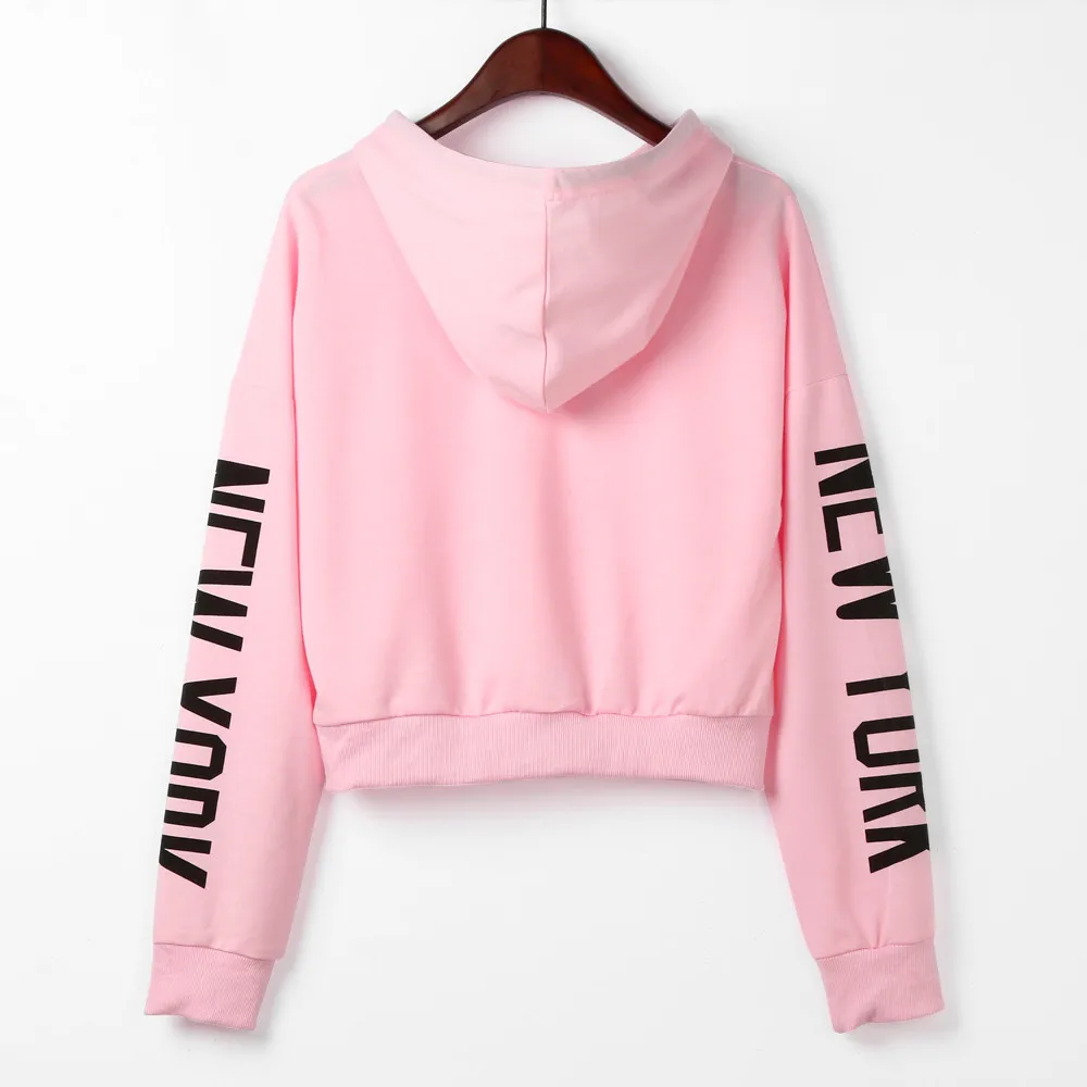 Женская Толстовка с длинным рукавом и буквенным принтом пуловер топы блузка