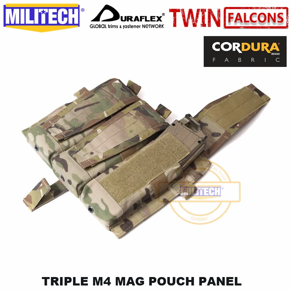 MILITECH TWINFALCONS TW Delustered Cordura Crye CP Съемный клапан тройной M4 Mag Чехлы панель для AVS CPC JPC 2,0 FCSK 2,0
