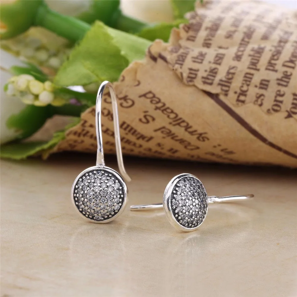 

925 Sterling Silver pandoradora Earrings Dazzling Droplets Stud Earrings For Women Wedding Party Gift Fashion Jewelry