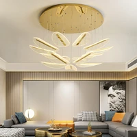 nordic luxury chandelier multi story petal duplex building living room dining room villa lamp hotel lamp