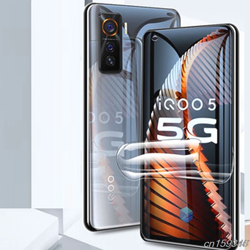 

Изогнутая Гидрогелевая пленка с полным покрытием для Vivo IQOO 5, Защитная пленка для экрана Vivo IQOO 5 Pro, не стекло