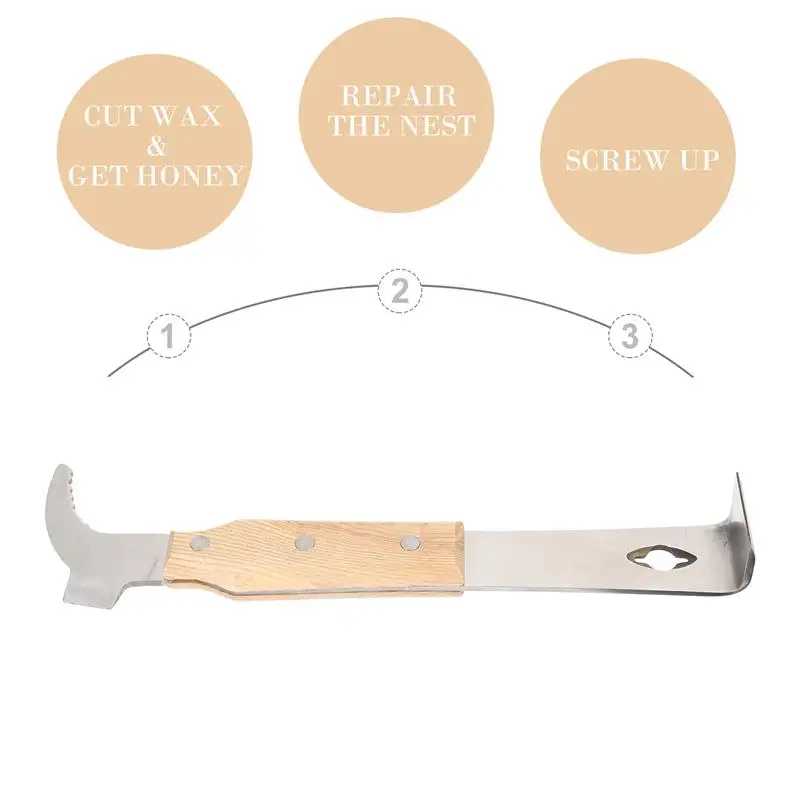 

1Pc Professional Stainless Steel Safe Beehive Scraper Cleaning Tool Beekeeping Equipment