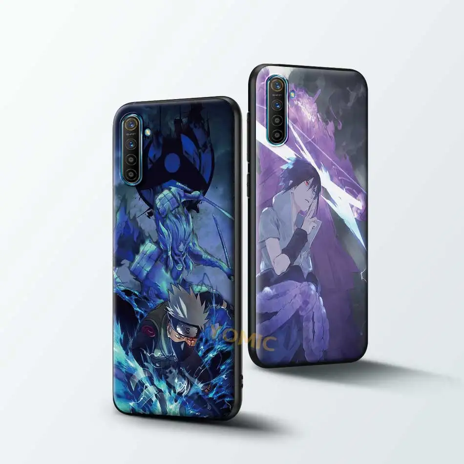 

Phone Case for Realme C3 6 5 7 X50 XT C11 C15 7i V5 5G X7 Q2 Pro TPU Black Soft Cover Shell Coque Anime Naruto Itachi