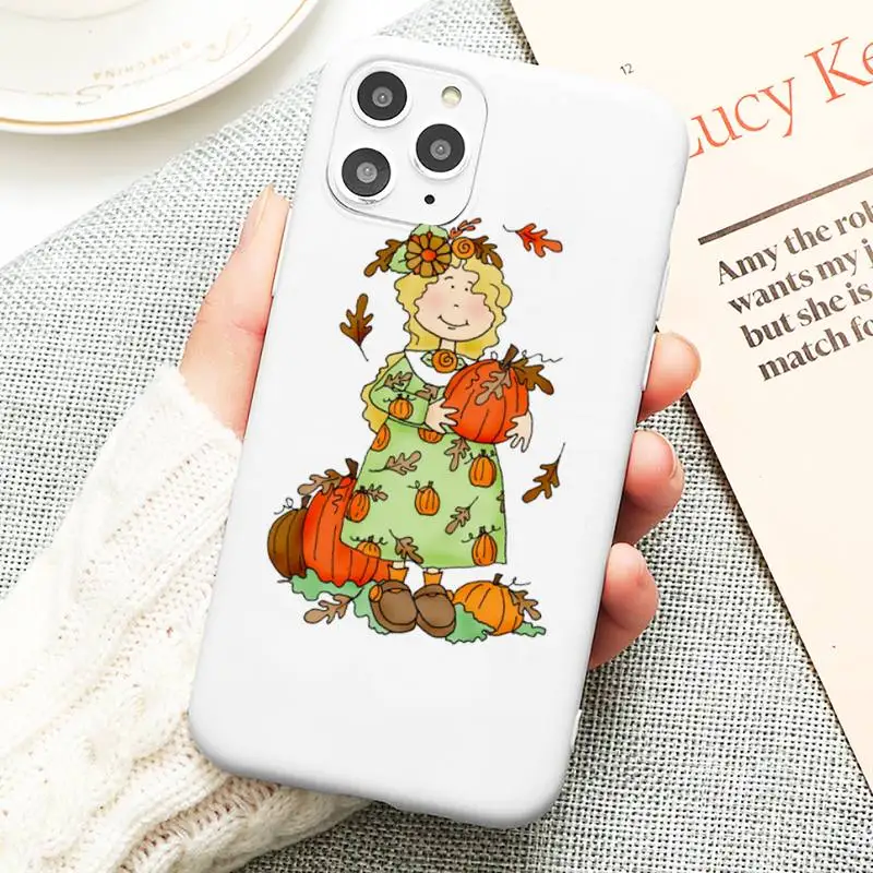 

Pumpkin happy autumn fall Phone Case Phone Case for iPhone 11 Pro Max XR XS X Soft Candy Cover for iPhone 6 6S 7 8 Plus Cases