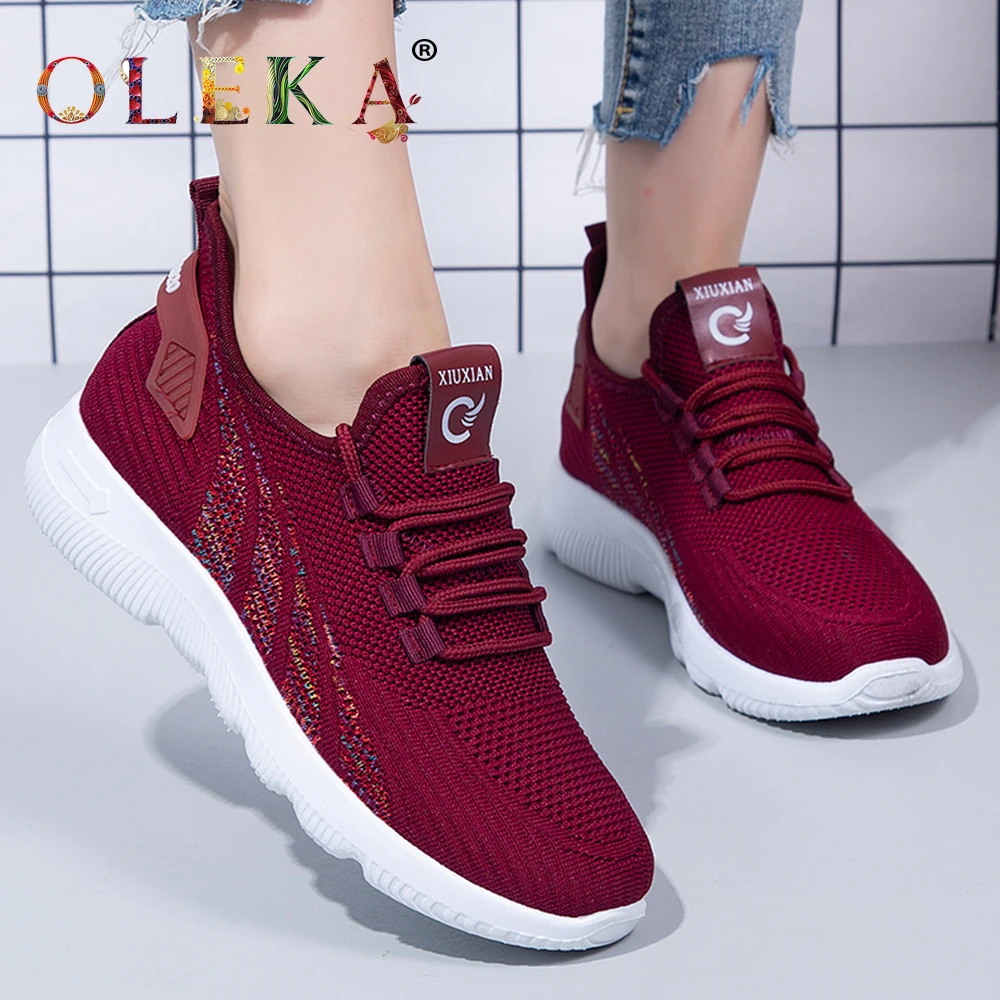 Женские кроссовки Oleka на платформе повседневные женские с круглым носком