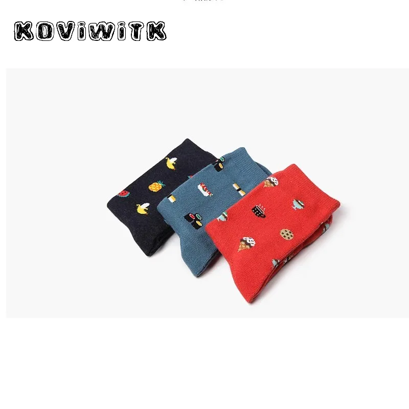 Удобные дышащие носки для пар с фруктовым узором skarpetki fashion moomin beautiful mujer chaussettes |