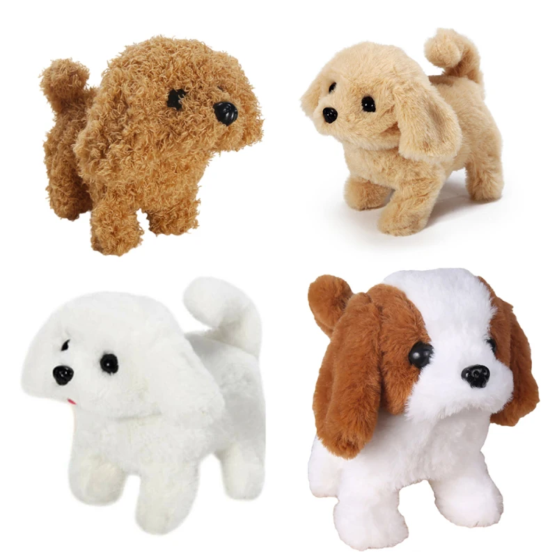 

Realistic Plush Simulation Smart Dog Called Walking Plush Toy Electric Plush Robot Dog Toddler Toy For Christmas Gift