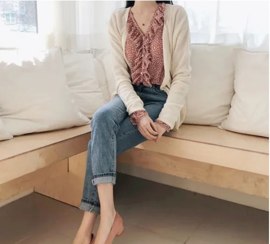 Новый красного цвета с длинными рукавами для девочек летняя рубашка цветочным