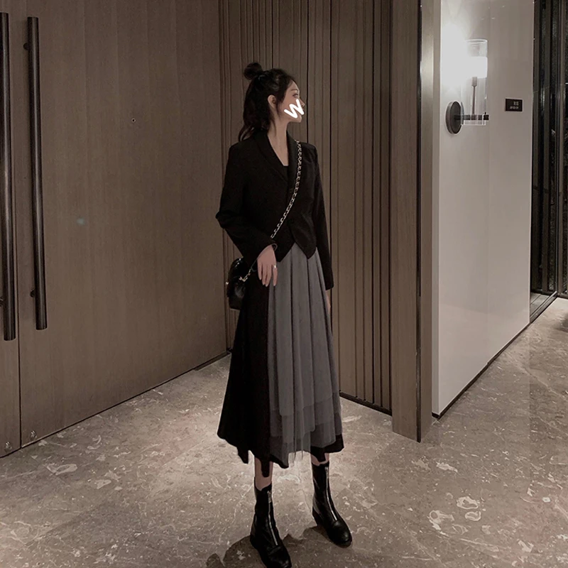 НОВЫЙ свободный клетчатый пиджак joker костюм из двух предметов однобортный в