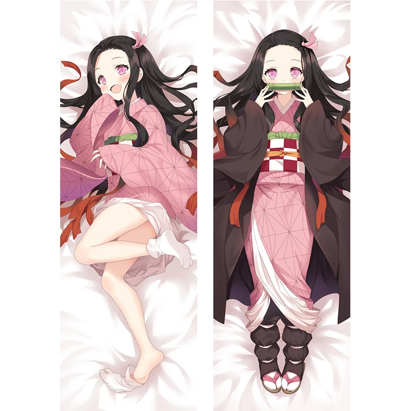 

Anime Demon Slayer Kamado Nezuko Dakimakura Cover Kamado Nezuko Kimetsu no Yaiba Pillow Cover Otaku Bedding Pillow Case