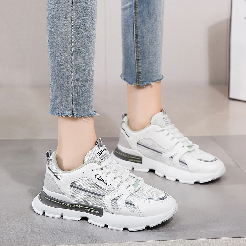 

Новая спортивная обувь на толстой подошве женская обувь дышащие кроссовки дышащая удобная обувь для тенниса разных цветов для женщин