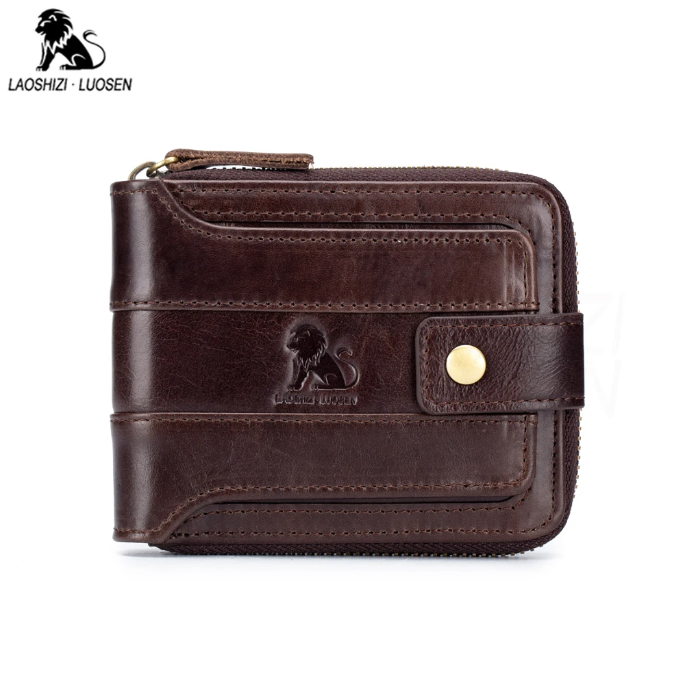 Новые мужские кошельки из коровьей кожи с карманом для монет Винтажный Мужской
