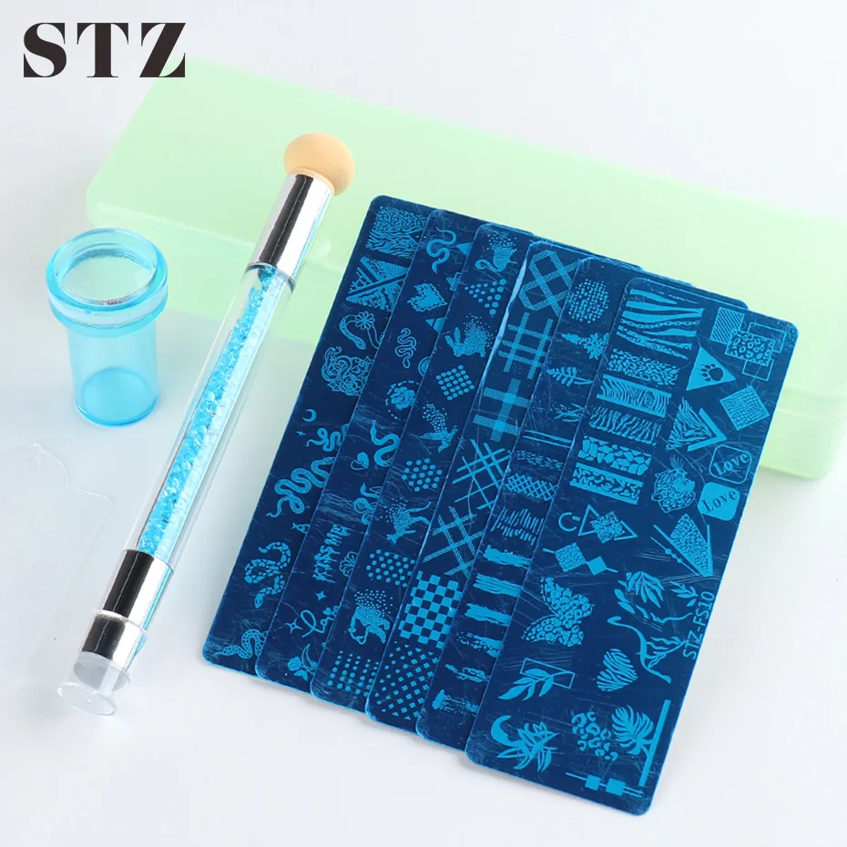 9 шт./компл. пластины для стемпинга ногтей силиконовые штампы шаблоны для стемпинга для дизайна ногтей трафареты для печати изображений Набор для маникюра