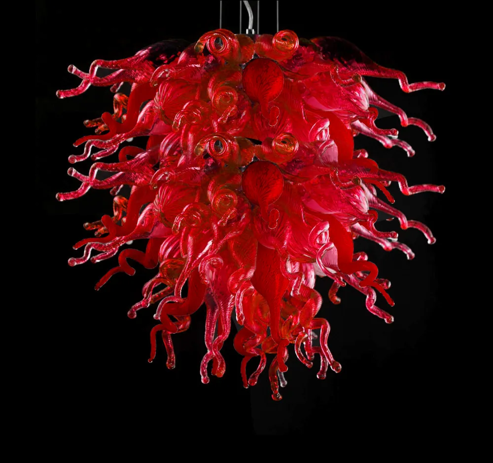 

Red AC110V -240V Fancy Stylish Glass Lamp China Cheap Murano Glass Chandeliers