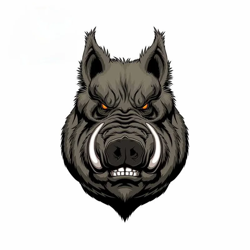 

13cm x 9cm For Angry Boar Head DIY Motorcycle Stickers Windows Decor Decal Air Conditioner Laptop Scratch-Proof