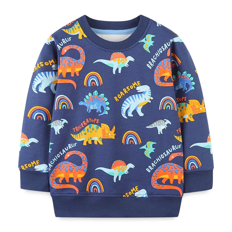 

autumn new children's sweater European and American style boys' Terry printed long sleeve sweater cartoon cute top