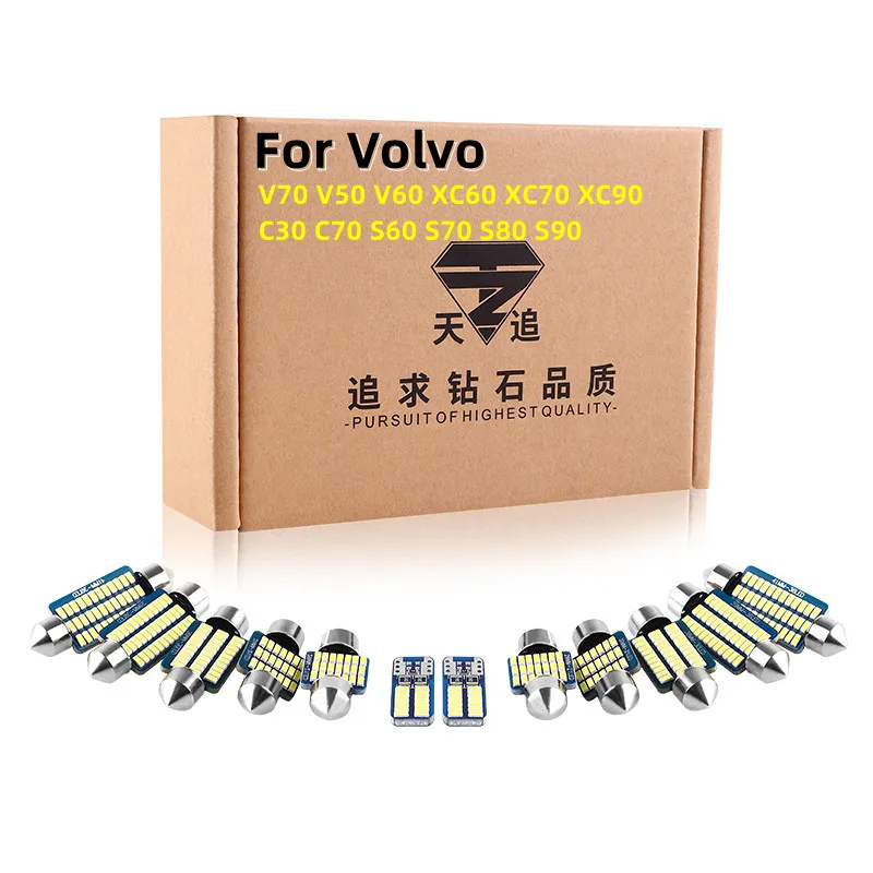 

Canbus Auto LED Interior Map Dome Trunk Light Kit For Volvo V70 V50 V60 XC60 XC70 XC90 C30 C70 S60 S70 S80 S90 Car Lamps
