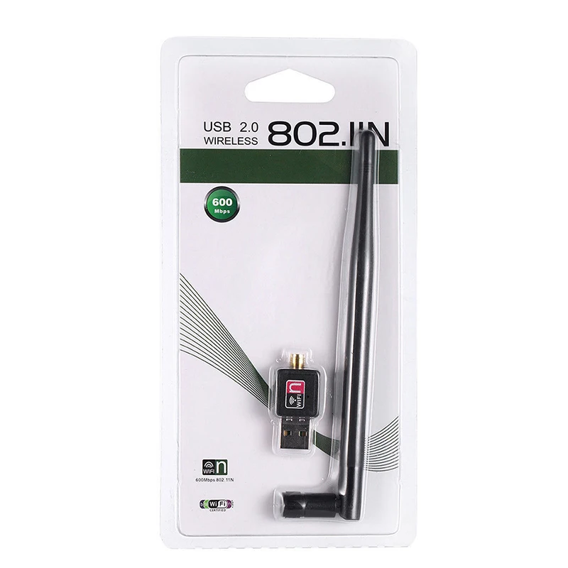 

Network Card wi-fi Receiver For Windows Mac PC 2.4GHz USB Wireless Wifi Adapter 600mbps 802.11n USB Ethernet Adapter