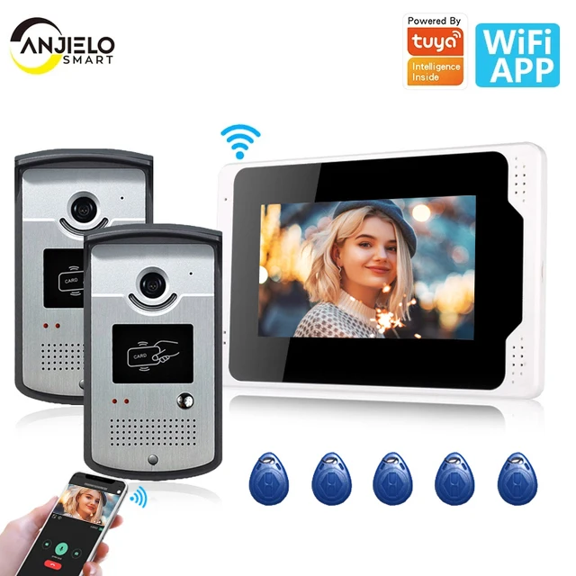 

Умный видеодомофон Tuya, 1080P HD, 7-дюймовый ЖК-монитор с Wi-Fi, уличная камера IP65, датчик движения, Домашняя безопасность, домофон