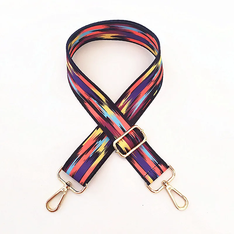 Ремешок для женской сумки радужной расцветки 130 см регулируемый ремешок на плечо