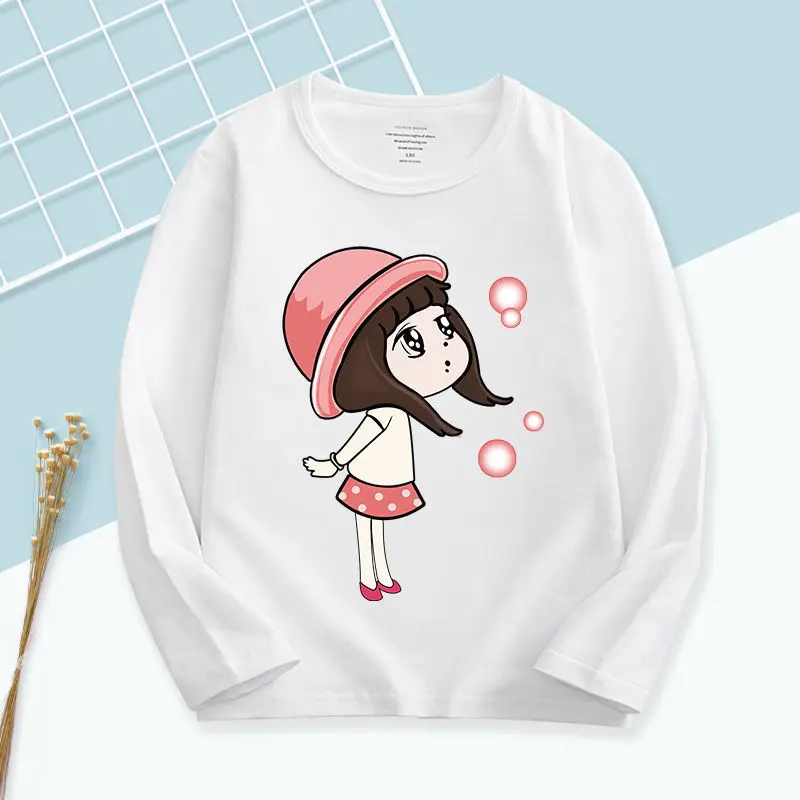 Новое поступление футболки для маленьких девочек на весну и осень 2021 детская