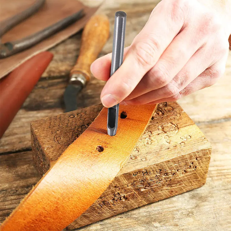 12 Pcs Leather Hole Punch Cutter 0.5 mm to 5 Hollow Working Tools Edge Skiving DIY Craft Tool | Дом и сад