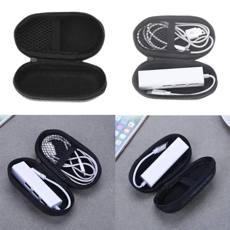 Для наушников зарядного кабеля мини-наушников сумка для из искусственной кожи