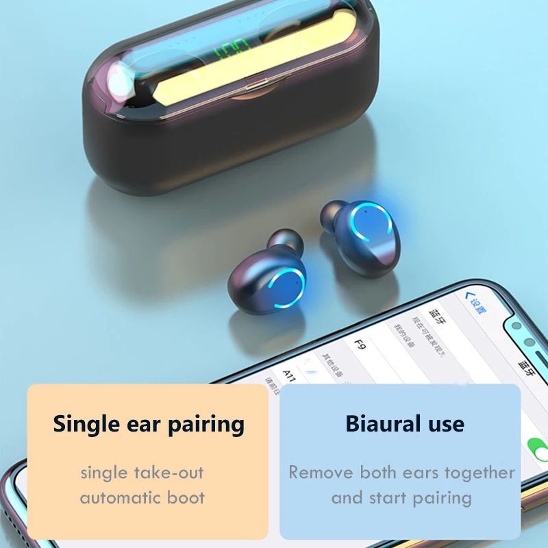 Беспроводные наушники TWS Bluetooth Hi-Fi стереонаушники светодиодный дисплей