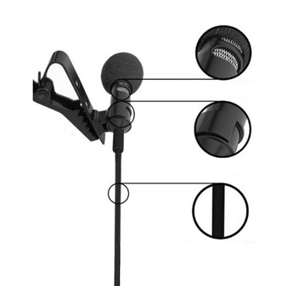 Портативный конденсаторный мини микрофон 1 5 м|Микрофоны| |