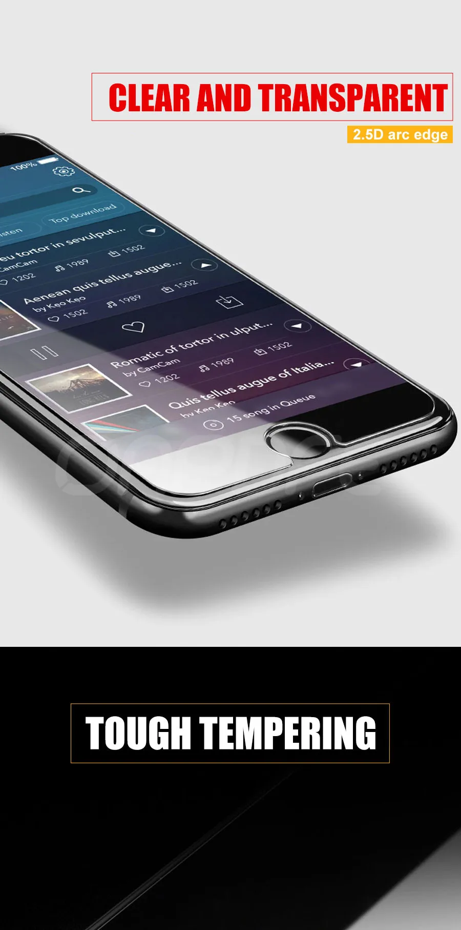 0,22 мм 9H закаленное стекло на iPhone 8 7 6 6S Plus 5 5S SE 4S протектор экрана для iPhone X XR XS Max защитный чехол Flim