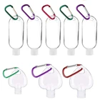 100 шт. путешествия бутылки 30 мл 50 мл Пластик прозрачный брелок герметичные пустой Squeeze контейнер с откидной крышкой с функцией Кепки для косметики бутылки