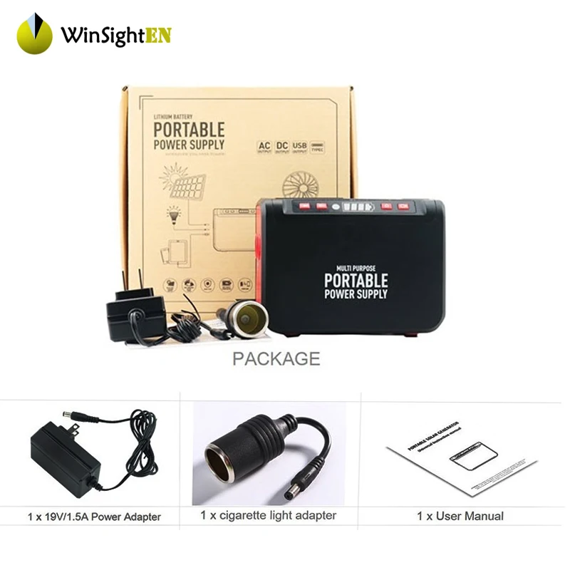 Портативный солнечный генератор 80Wh светодиодный Аварийные Фонари портативный PV