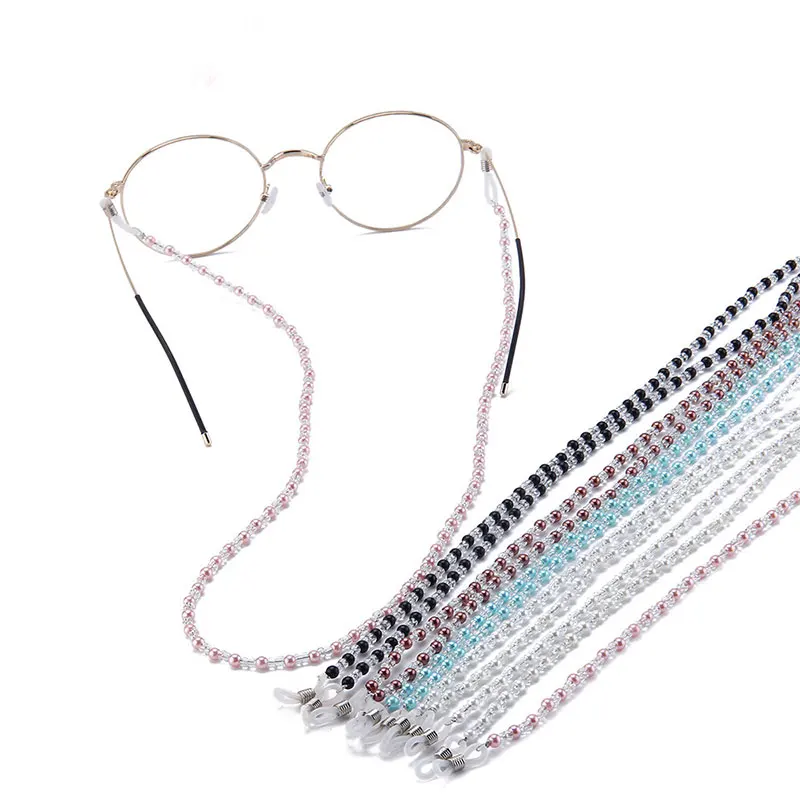 

Жемчужные бисерные очки с цепочкой, женские солнцезащитные очки, цепочка для очков для чтения, шнур, держатель шнура, шейный ремешок, аксесс...