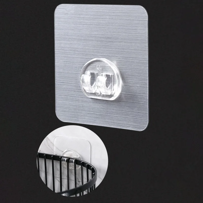 

1PC Shelf Holder Wall Wall Strong Non-marking Glue Free Punch Magic Stickers Buckle