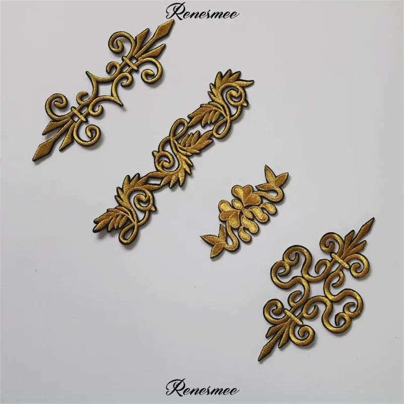 3 шт. Золотая аппликация одежды обувь вышивка патч Ткань стикер Железный на